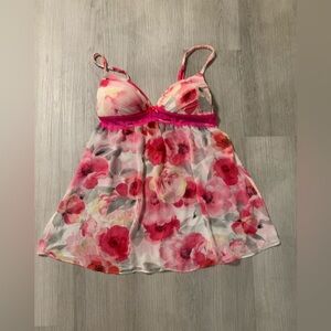 Y2k Lingerie  APT.9 Floral Partial Lace cami /dress